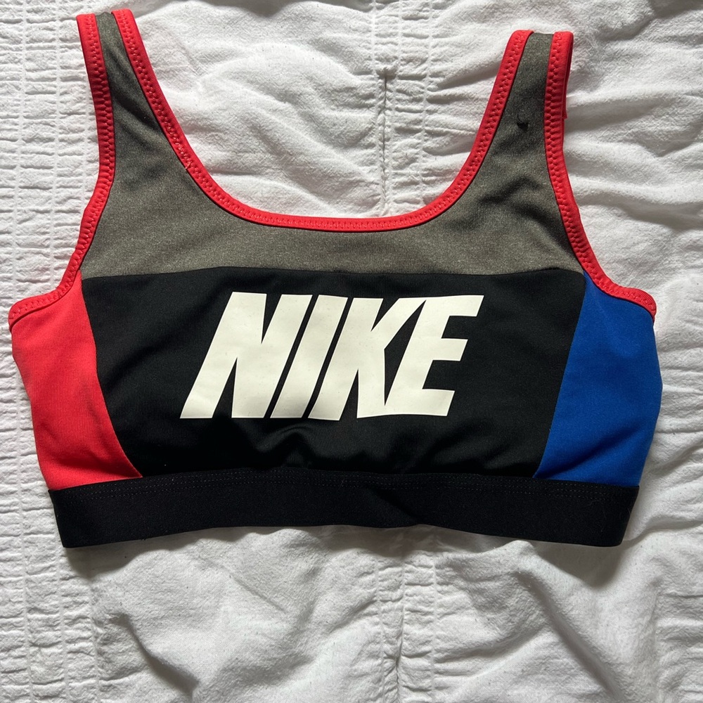 Nike Red and Gray Sports Bra